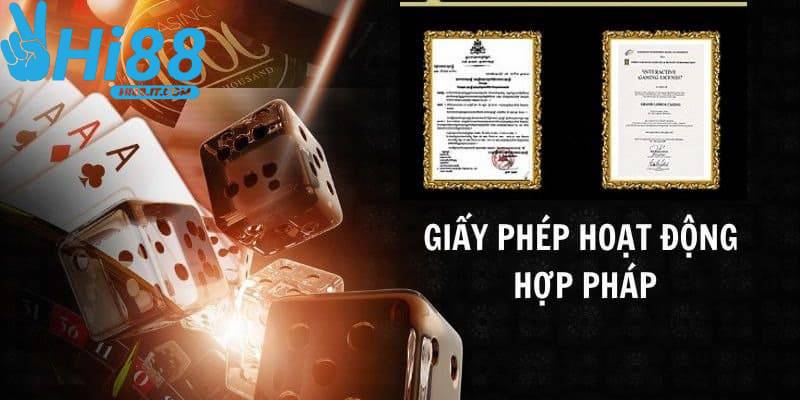 Nhà cái HI88 được PAGCOR cấp giấy phép hoạt động cược giải trí chính chủ